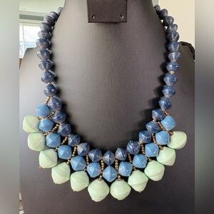 Teng Yue Blue and Mint Beaded Statement Necklace
